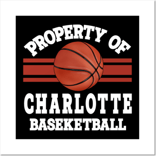 Proud Name Charlotte Graphic Property Vintage Basketball Posters and Art